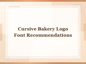 Elegant Cursive Font Recommendations for Your Bakery Logo