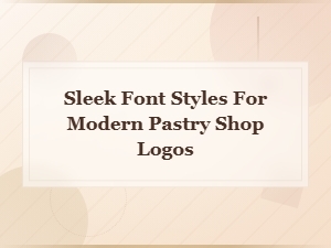 Sleek Minimalist Fonts for Pastry Shop Logos